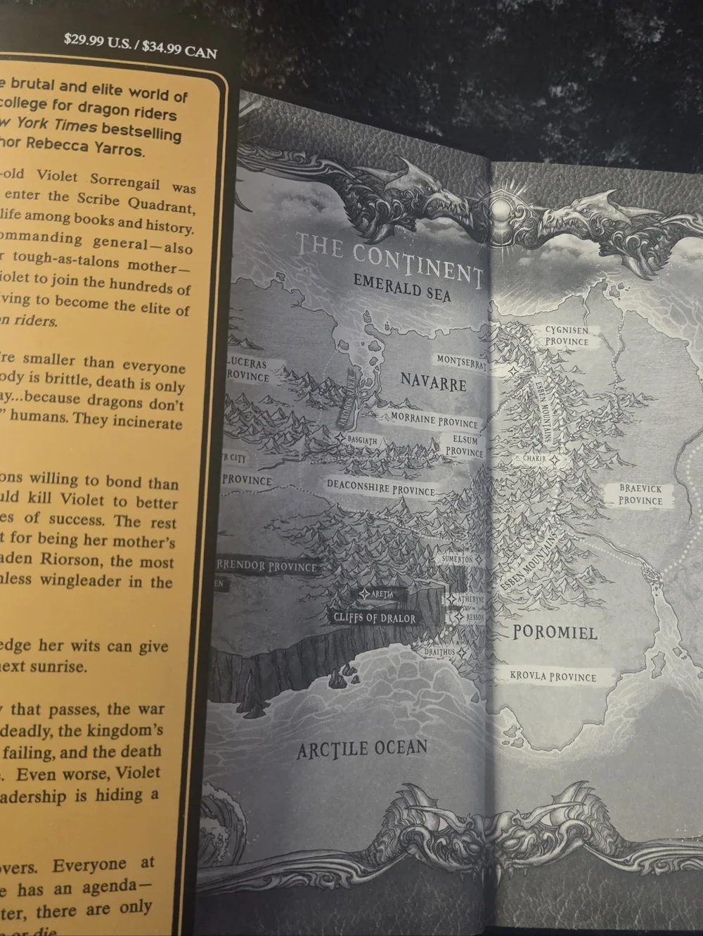 Fourth Wing by Rebecca Yarros - Gold Ombre Hardcover - Picture 5 of 8